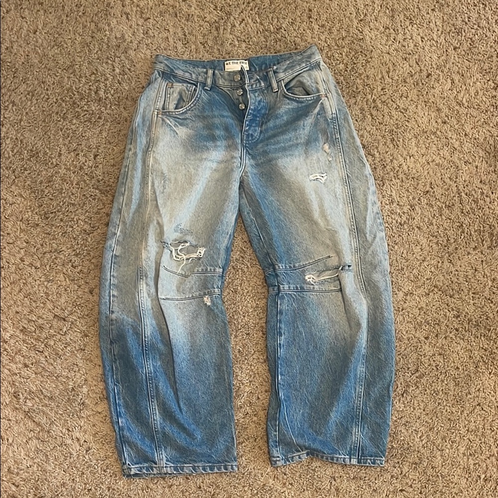 Free People Barrel Jeans